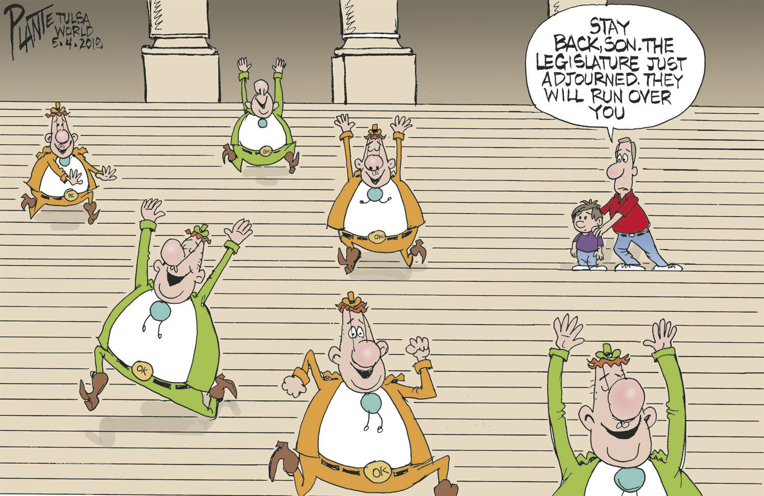 Bruce Plante Cartoon: Oklahoma Recess